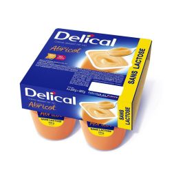 Delical Crème Dessert HP/HC Abricot Sans Lactose - 4 x 200g