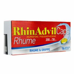 RhinAdvil Caps Rhume 16 capsules molles - Ibuprofène
